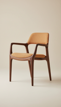 Vittoria sculpted walnut dining chair