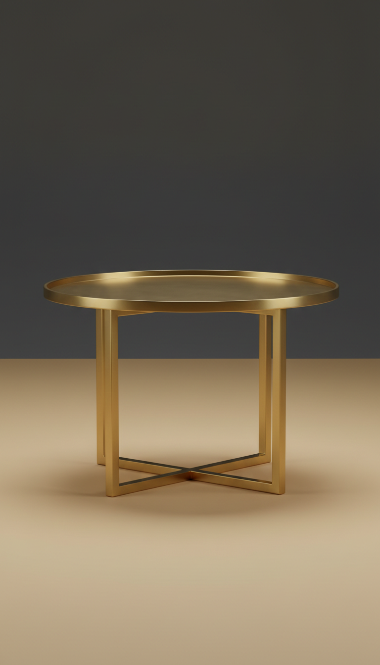 Aria Brass Coffee Table With Glass Top