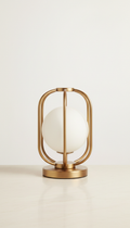 Luna brass and glass accent lamp