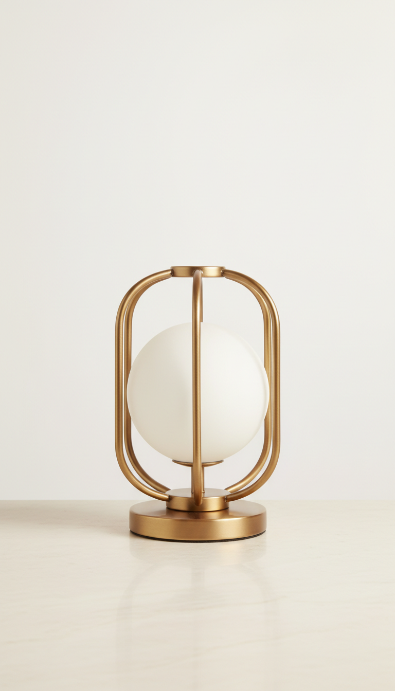 Luna brass and glass accent lamp
