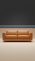 Modena Leather Sofa With Wide Armrests