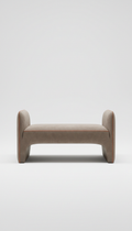 Taupe Suede Accent Bench